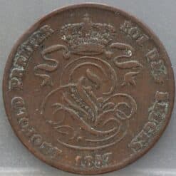Alternative view of 2 Centimes 1857 Belgie