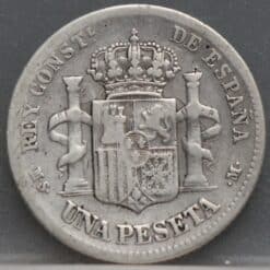 Alternative view of 1 Peseta 1883 Spanje