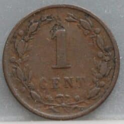 Alternative view of 1 Cent 1899 Wilhelmina